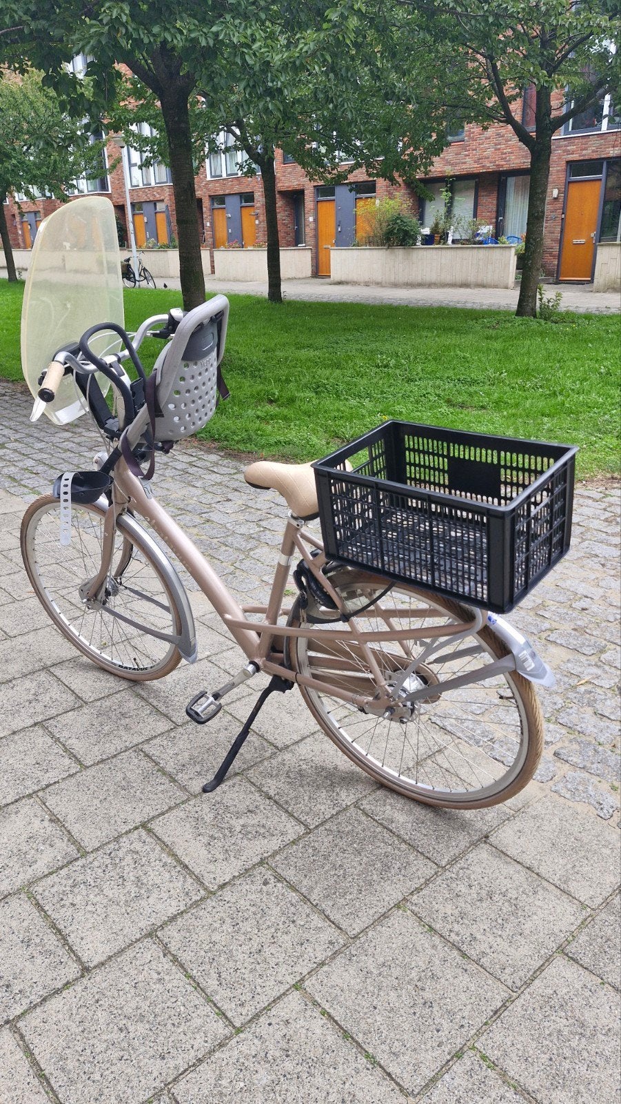 Batavus Moederfiets 53cm met 7 versnellingen + Yepp zitje, Ophalen, Batavus, Mandje, 1 zitje