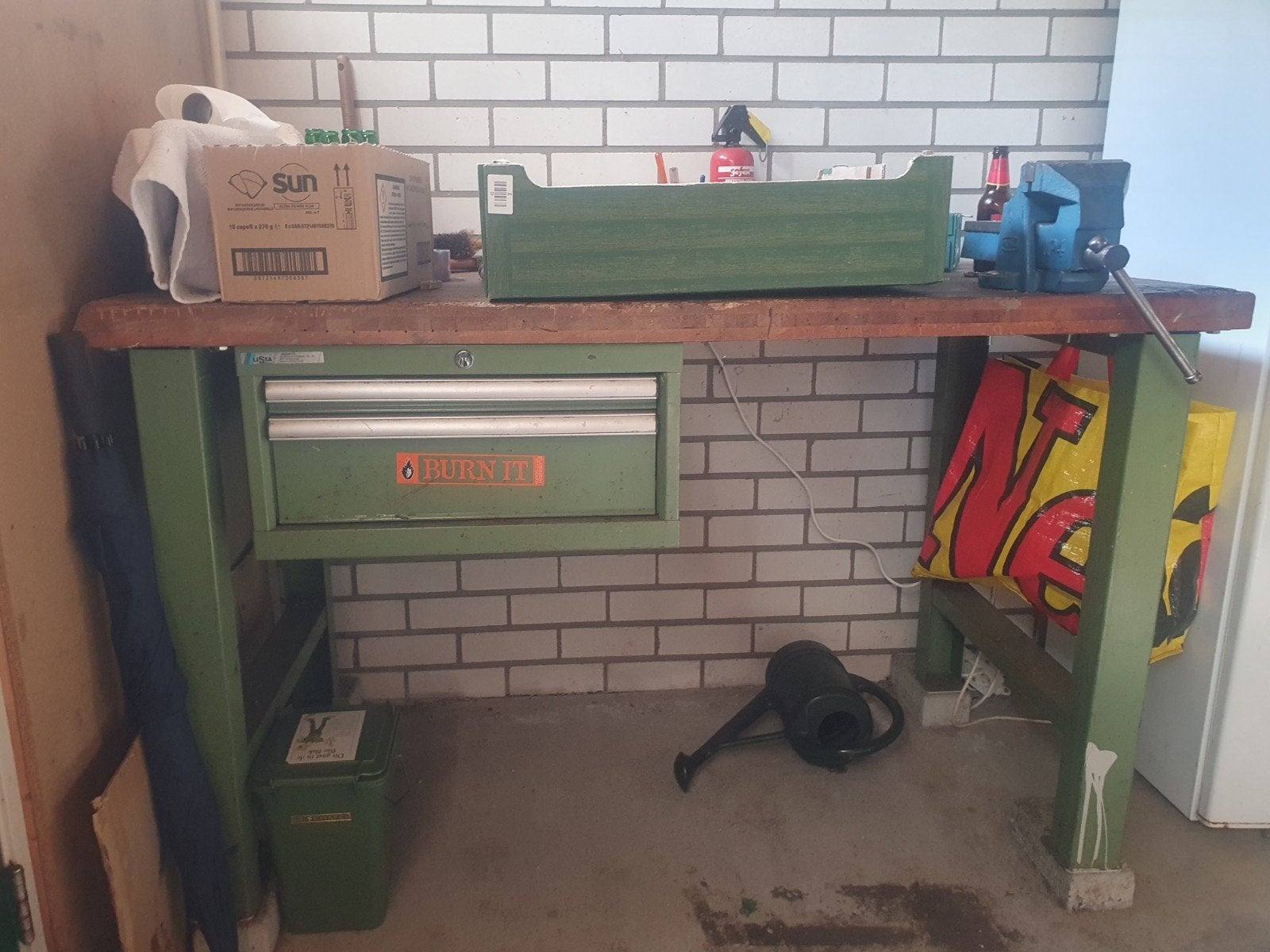 werkbank met lades lista. 150 breed 80 diep 95 hoog, Ophalen of Verzenden, Gebruikt, Bankschroef, Overige merken