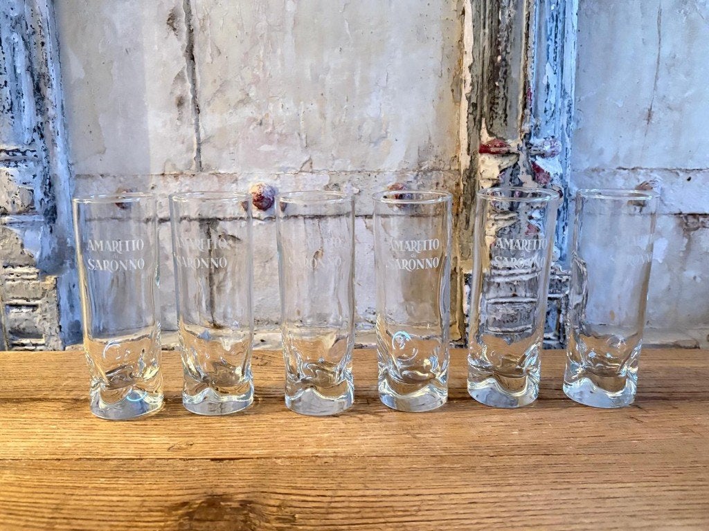 Amaretto di Saronno glazen 6st., Verzamelen, Glas en Borrelglaasjes, Ophalen of Verzenden, Nieuw, Frisdrankglas