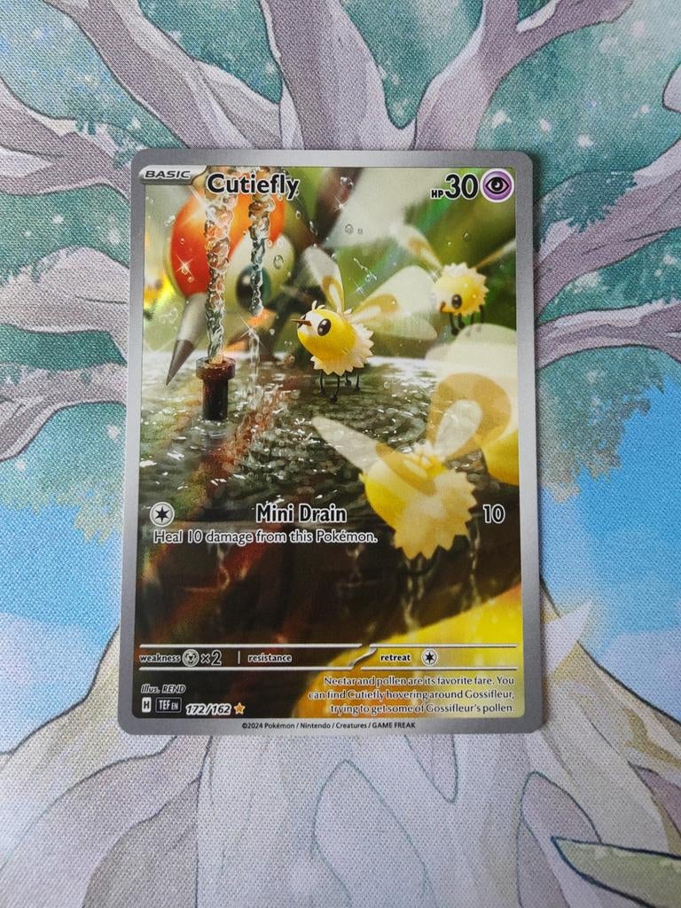 Pokemon temporal forces cutiefly illustration 172/162, Ophalen of Verzenden, Nieuw, Losse kaart, Foil