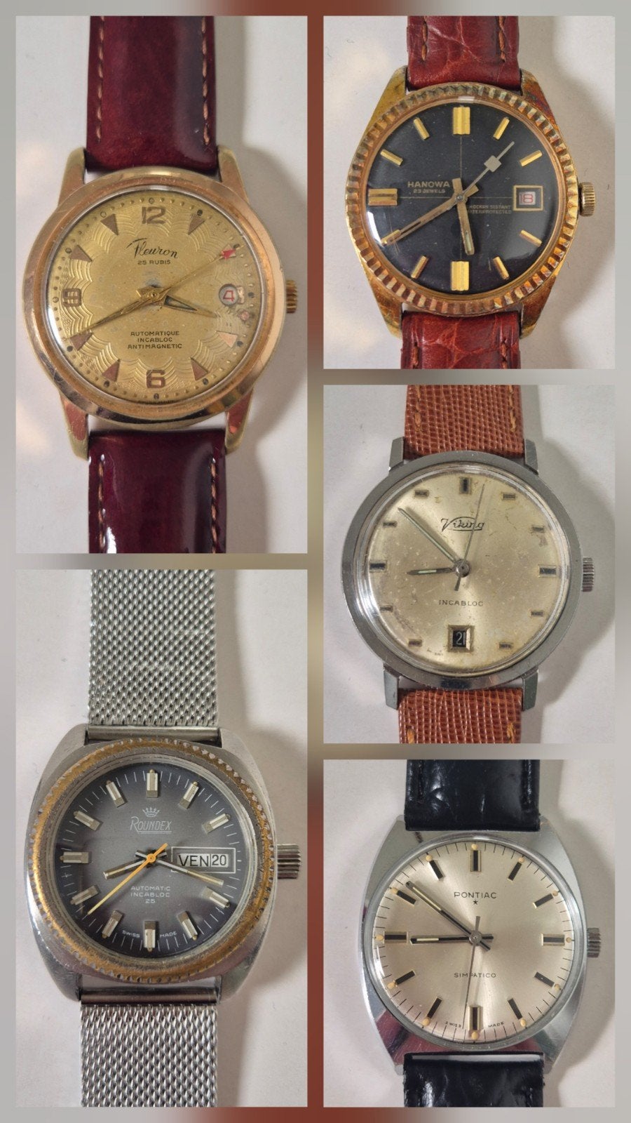 Verzameling vintage horloges, collectie watches antiek, Overige merken, Staal, Polshorloge, Ophalen of Verzenden