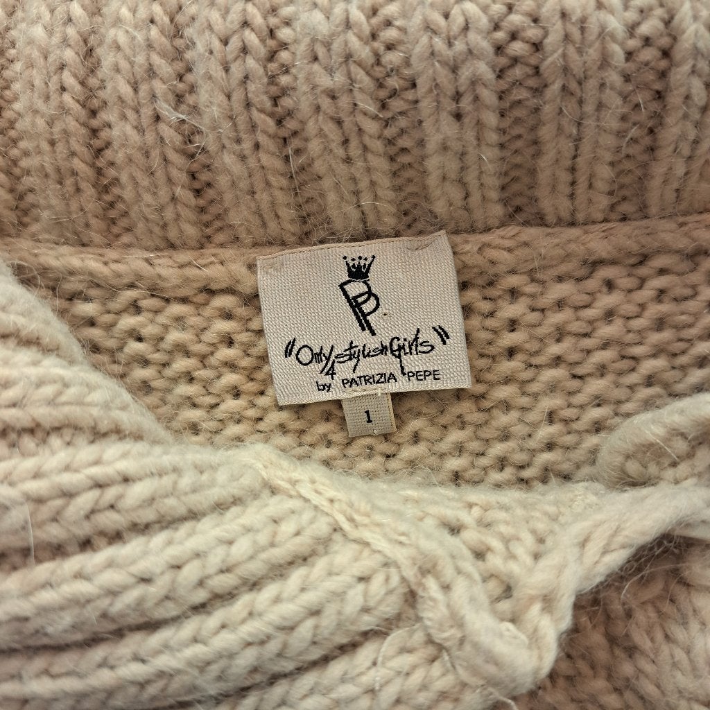 Patrizia Pepe cropped knitted trui beige maat XS art 50081, ., Beige, Ophalen of Verzenden, Zo goed als nieuw