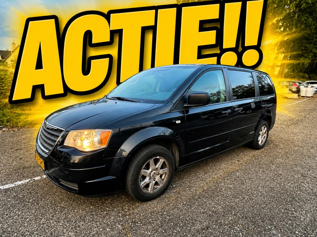 Chrysler Grand Voyager 2.8 crd automaat/grijs kenteken, Auto's, Zwart, 4 cilinders, Bedrijf, Diesel