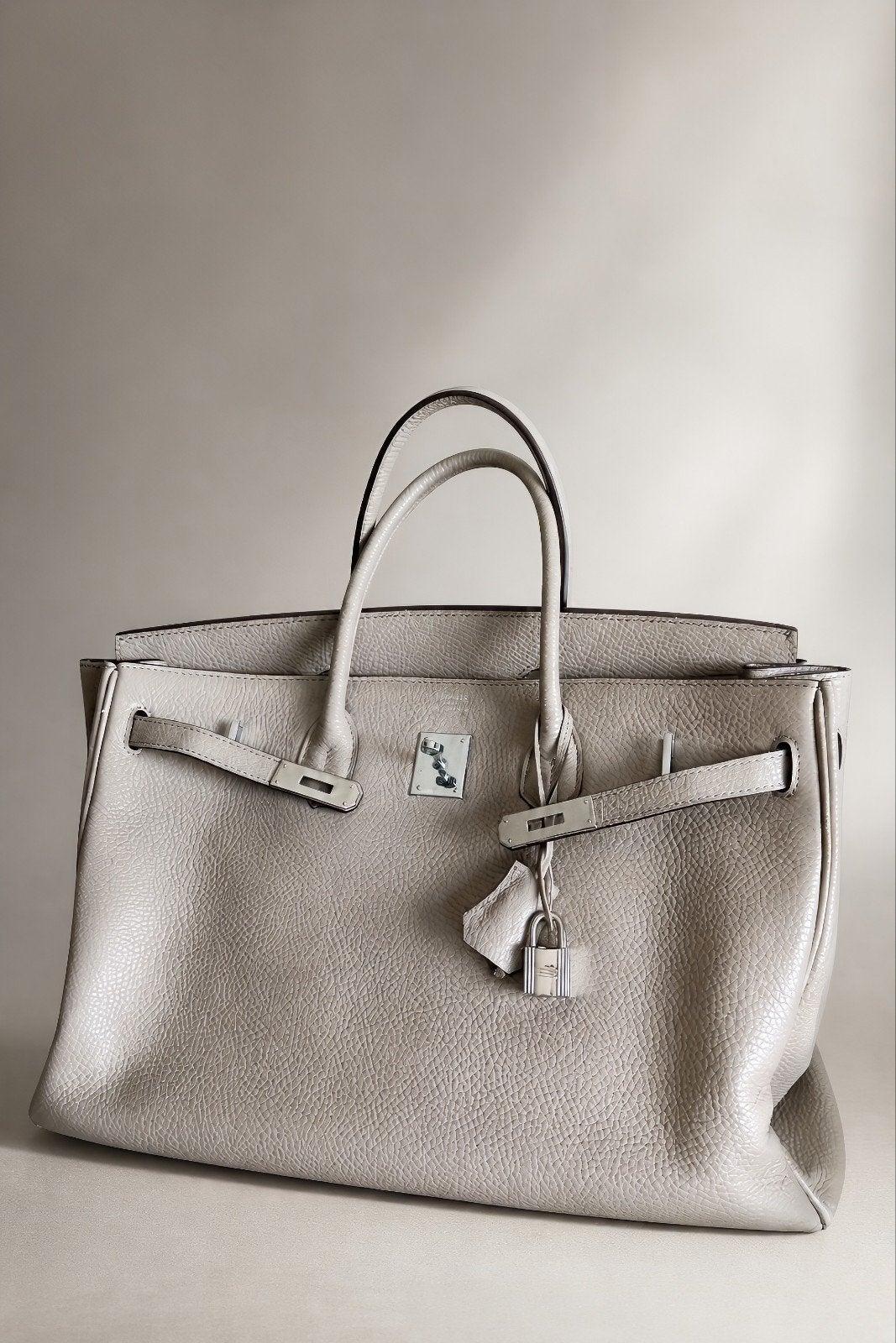 Hermès Birkin 35 Etoupe Togo Zilver Hardware, Ophalen of Verzenden, Handtas