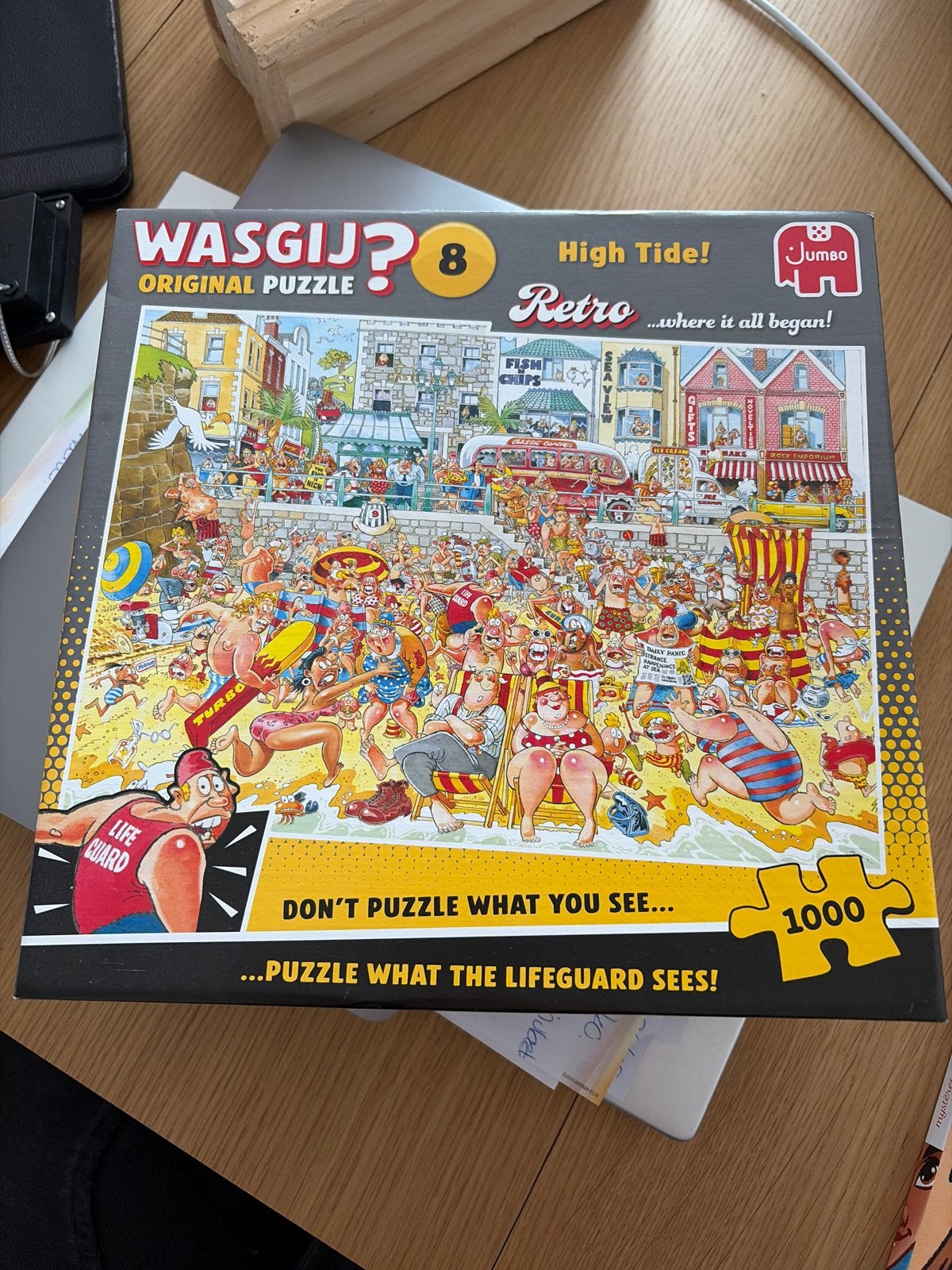 Wasgij? Original 8 High Tide! Retro 1000 stukjes puzzel, Ophalen of Verzenden, Meer dan 50 stukjes, Zo goed als nieuw, 6 jaar of ouder