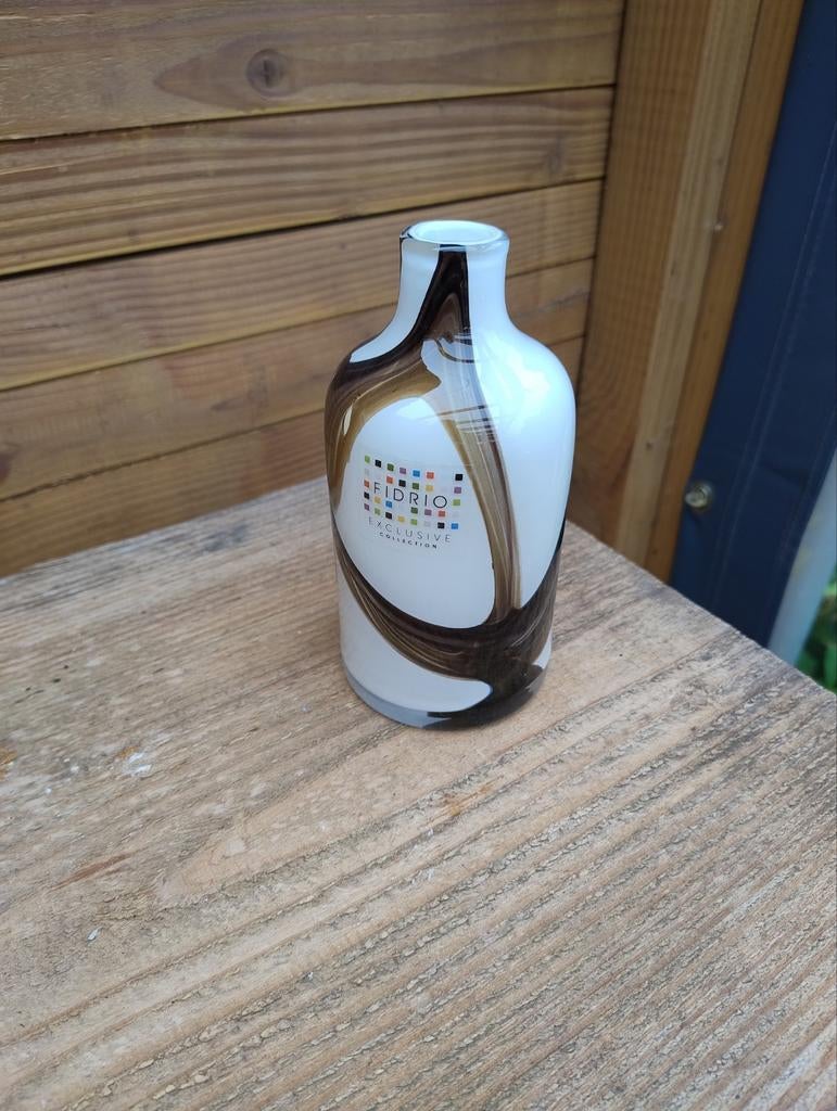 Fidrio Bottled Bruno vaas - mondgeblazen glas - nieuw, Huis en Inrichting, Woonaccessoires | Vazen, Ophalen of Verzenden, Nieuw