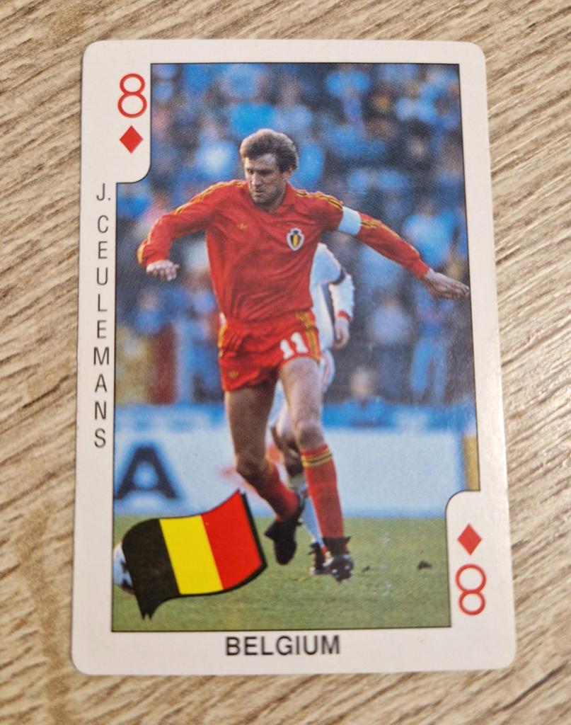 Jean Ceulemans België - football bubble gum Dandy 1990, Ophalen of Verzenden, Gebruikt, Buitenlandse clubs, Spelerskaart