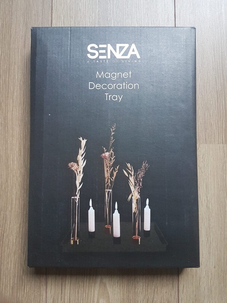 Senza Magnet Decoratie Dienblad met Vazen en Kandelaars, Verzenden, Nieuw, Metaal, Kandelaar