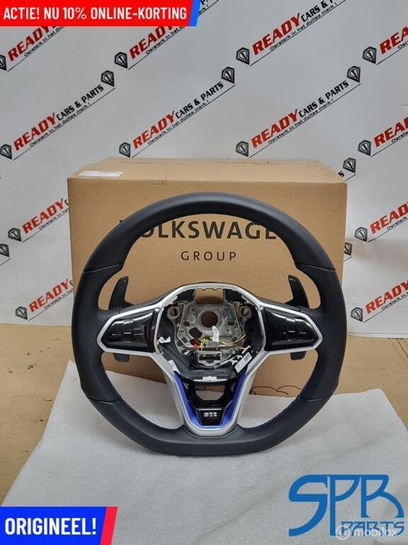 Stuurwiel STUUR VW Golf 8 VIII GTE FLIPPERS BLAUWE STICKSELS, Auto-onderdelen, Volkswagen, Nieuw, Ophalen of Verzenden, Volkswagen