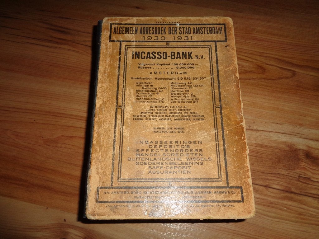 1913 1914 algemeen adresboek Amsterdam, Verzenden