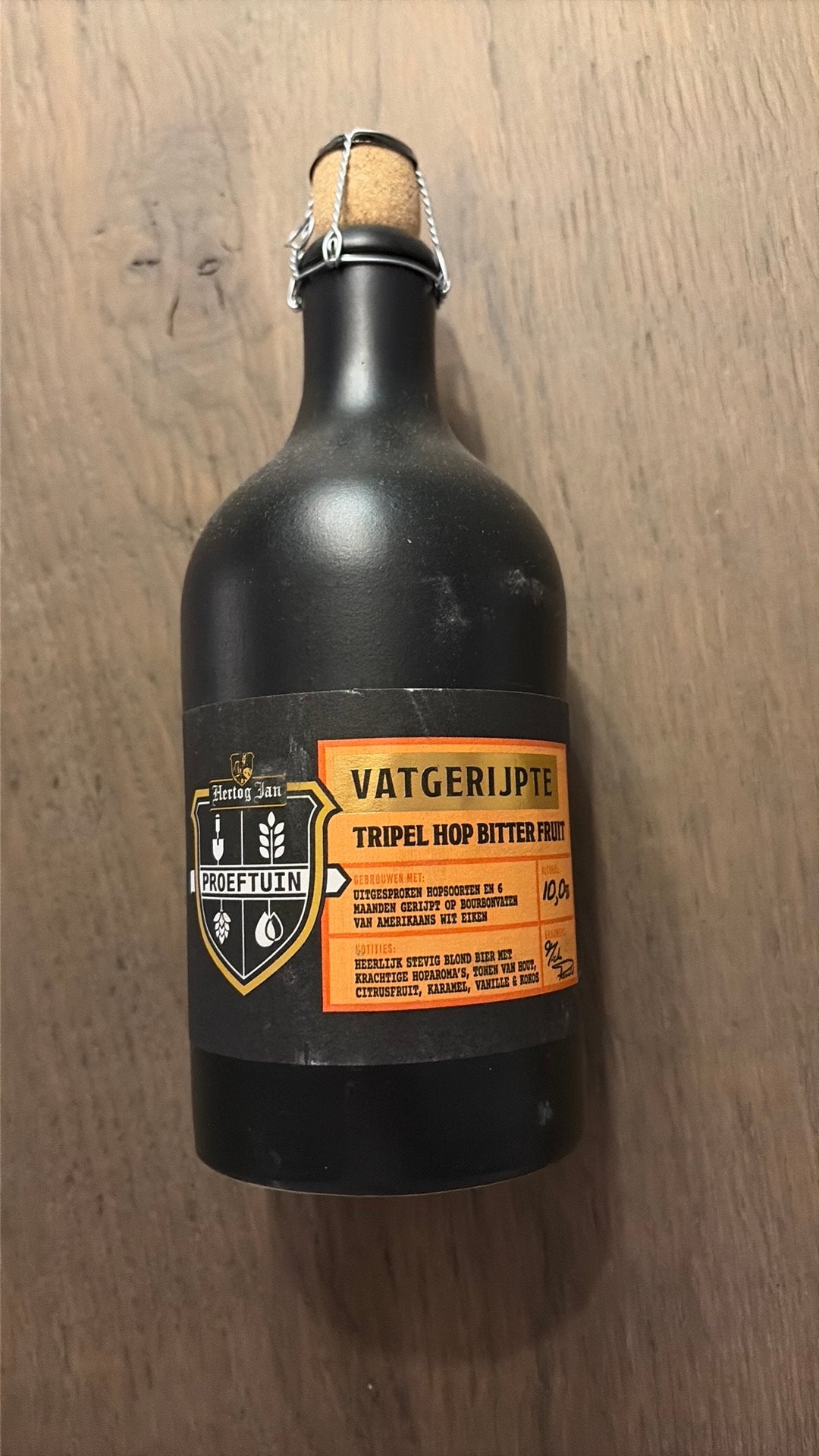 Hertog Jan Proeftuin “vatgerijpt tripple hop”, Verzenden, Zo goed als nieuw, Flesje(s), Hertog Jan