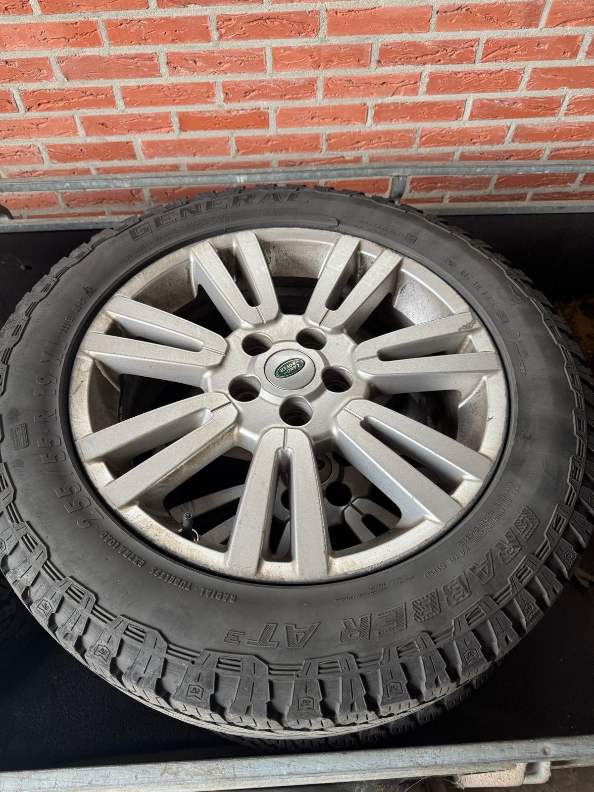 Land Rover Velgen met General Grabber AT3 All Season Banden, 19 inch, Gebruikt, 255 mm, Banden en Velgen