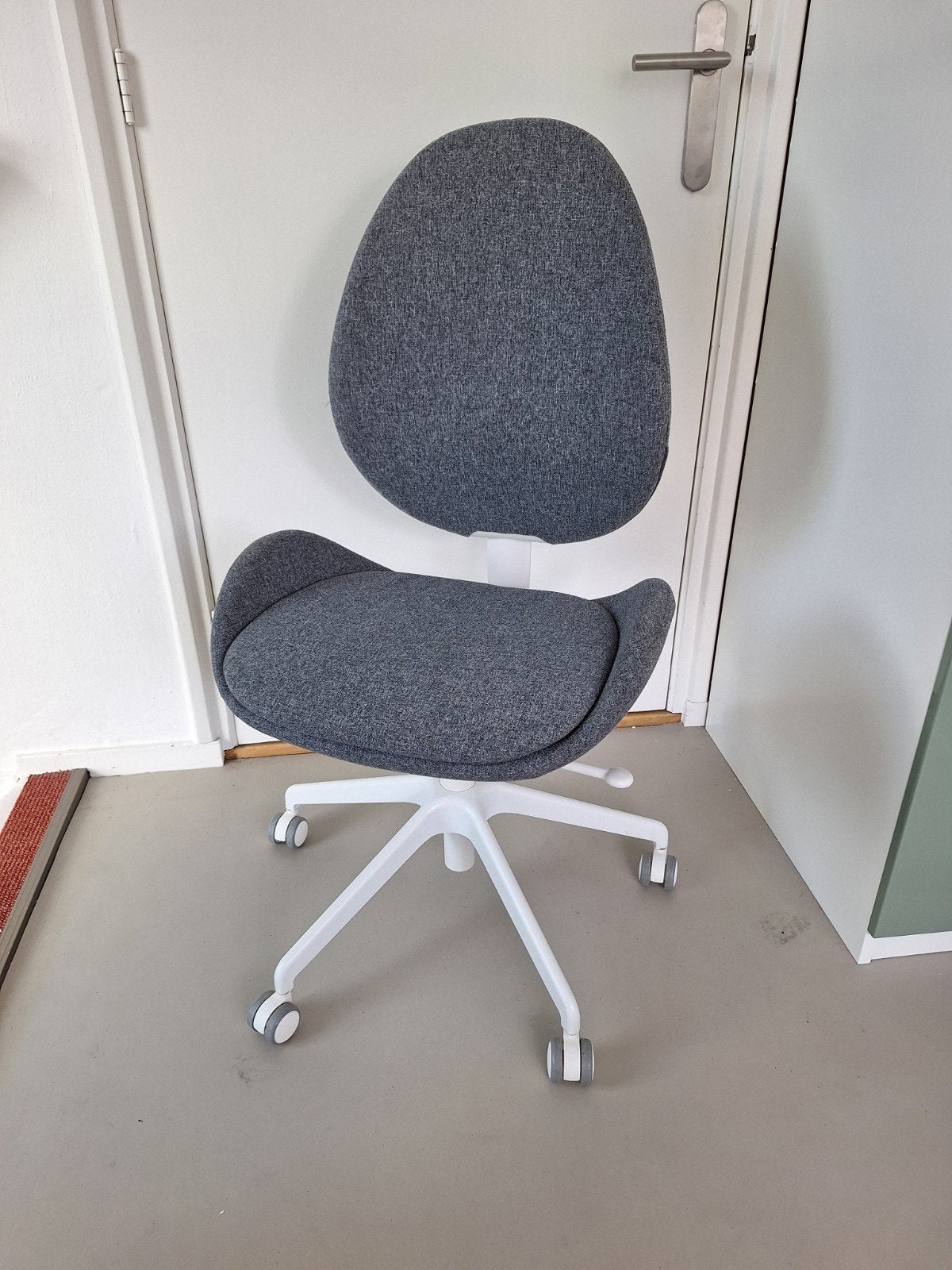 Ikea Burostoel Hattefjall wit/grijs, Ophalen, Zo goed als nieuw, Wit