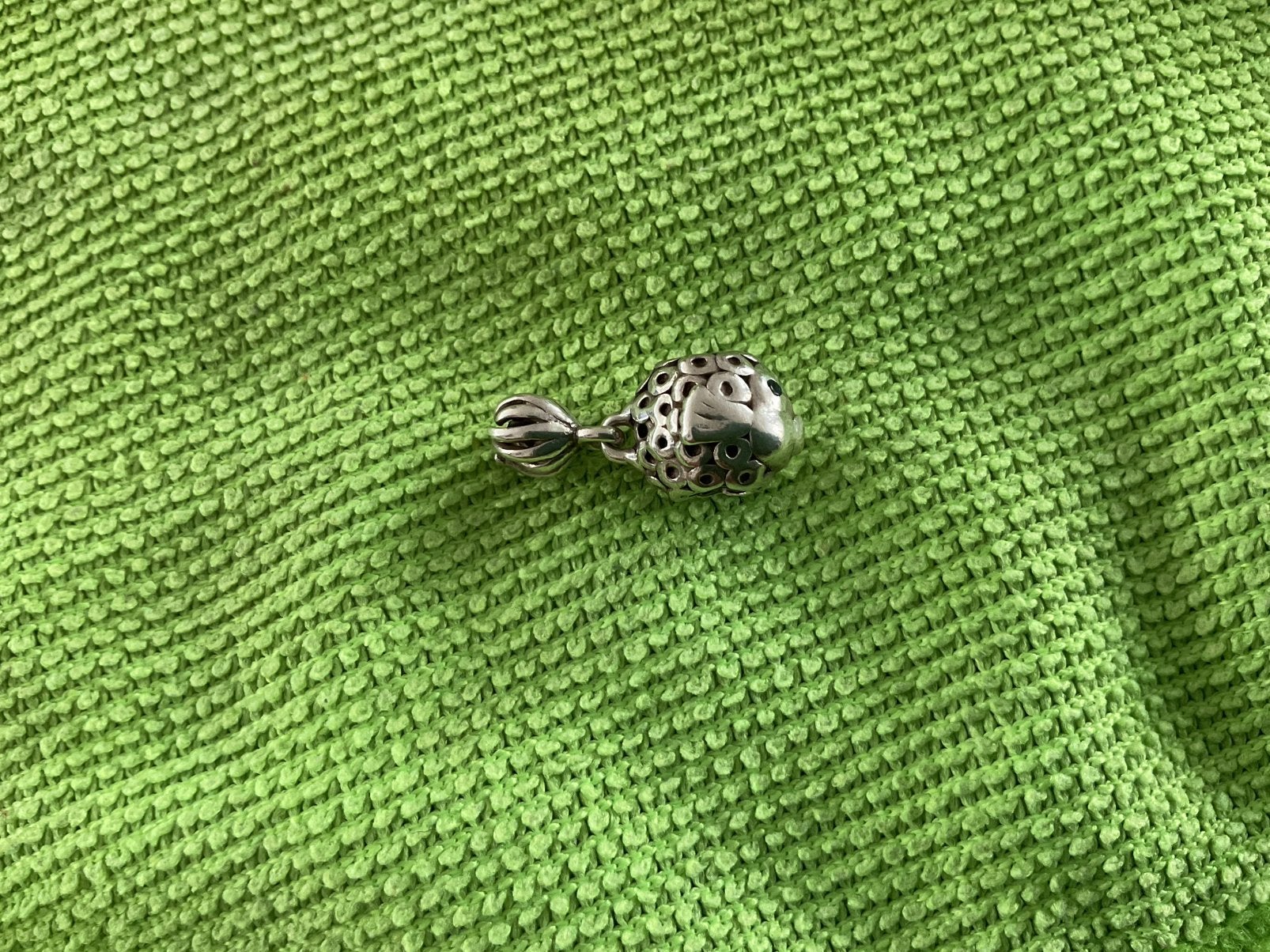 Pandora Visje met Blauwe ogen en bewegende staart, Ophalen of Verzenden, Gebruikt, Zilver, Pandora