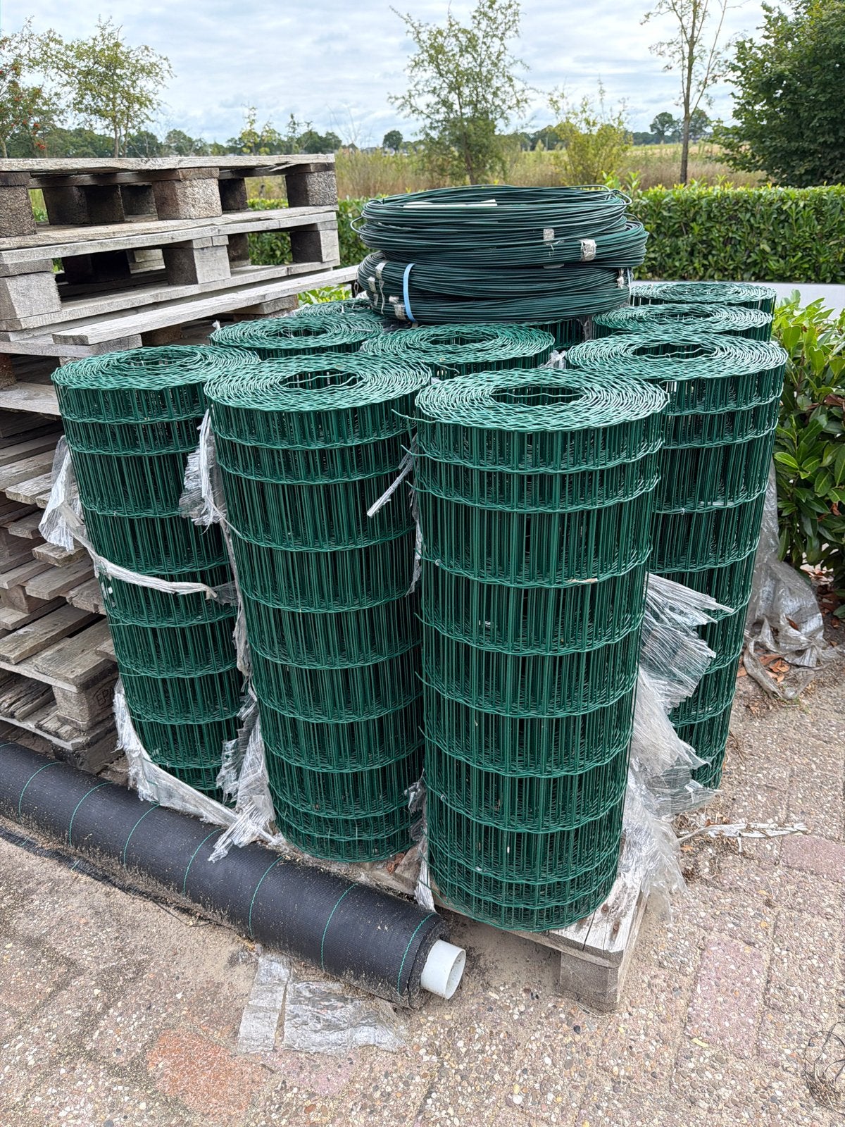Groen gaashekwerk op rol, Ophalen, Zo goed als nieuw, IJzer, Gaashekwerk
