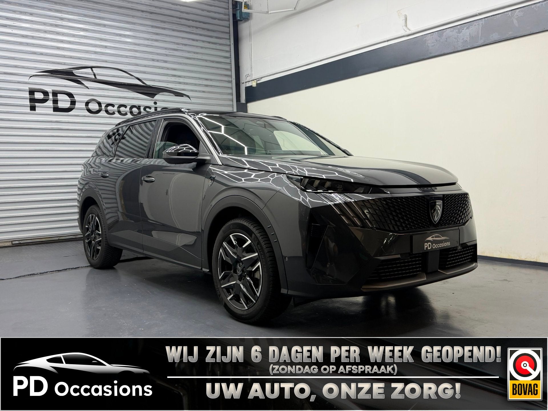 Peugeot 5008 1.2 Hybrid 145 GT - Camera - 7 persoon - Clima, Auto's, 145 pk, Gebruikt, Zwart, 1199 cc