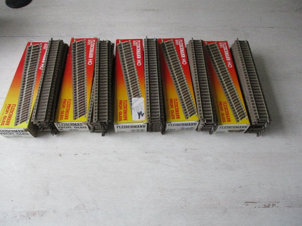 Fleischmann Profi Rechte Rail no 6101 50x, Hobby en Vrije tijd, Modeltreinen | H0, Gelijkstroom, Fleischmann, Rails, Ophalen of Verzenden
