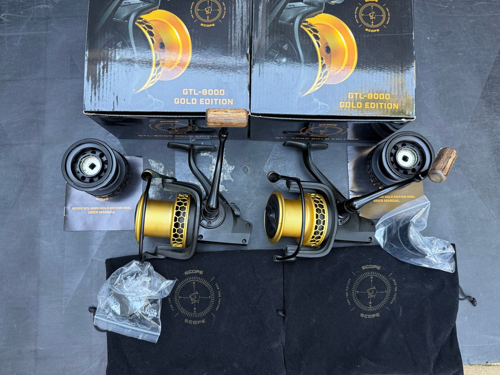 2 Nash Scope GTL-8000 gold editions Molens, Ophalen of Verzenden, Zo goed als nieuw, Molen