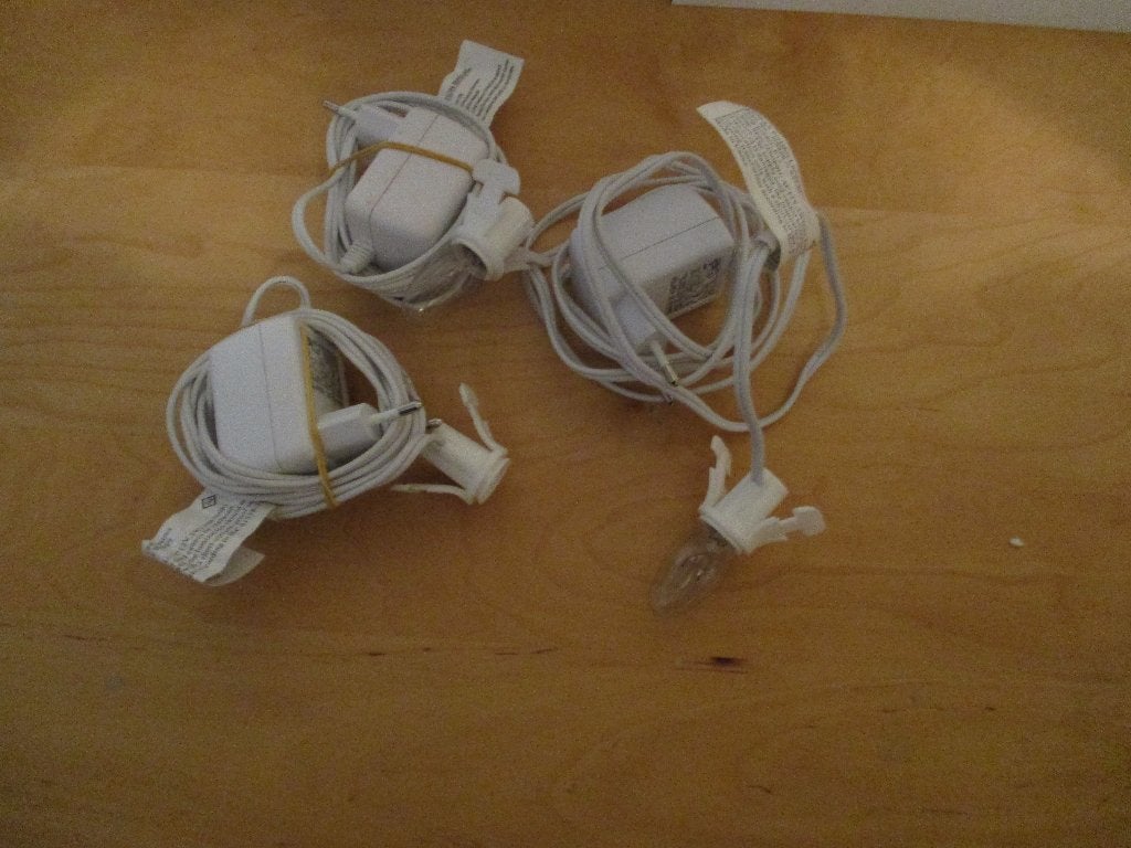 Lemax, lampjes voor achter in huisje's e.d. (3 stuks), Ophalen of Verzenden