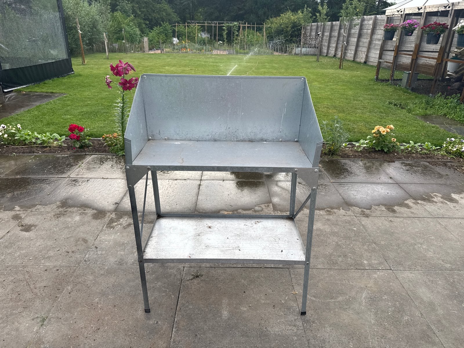 Aluminium Oppottafel / Werktafel voor Tuin, Ophalen, Gebruikt
