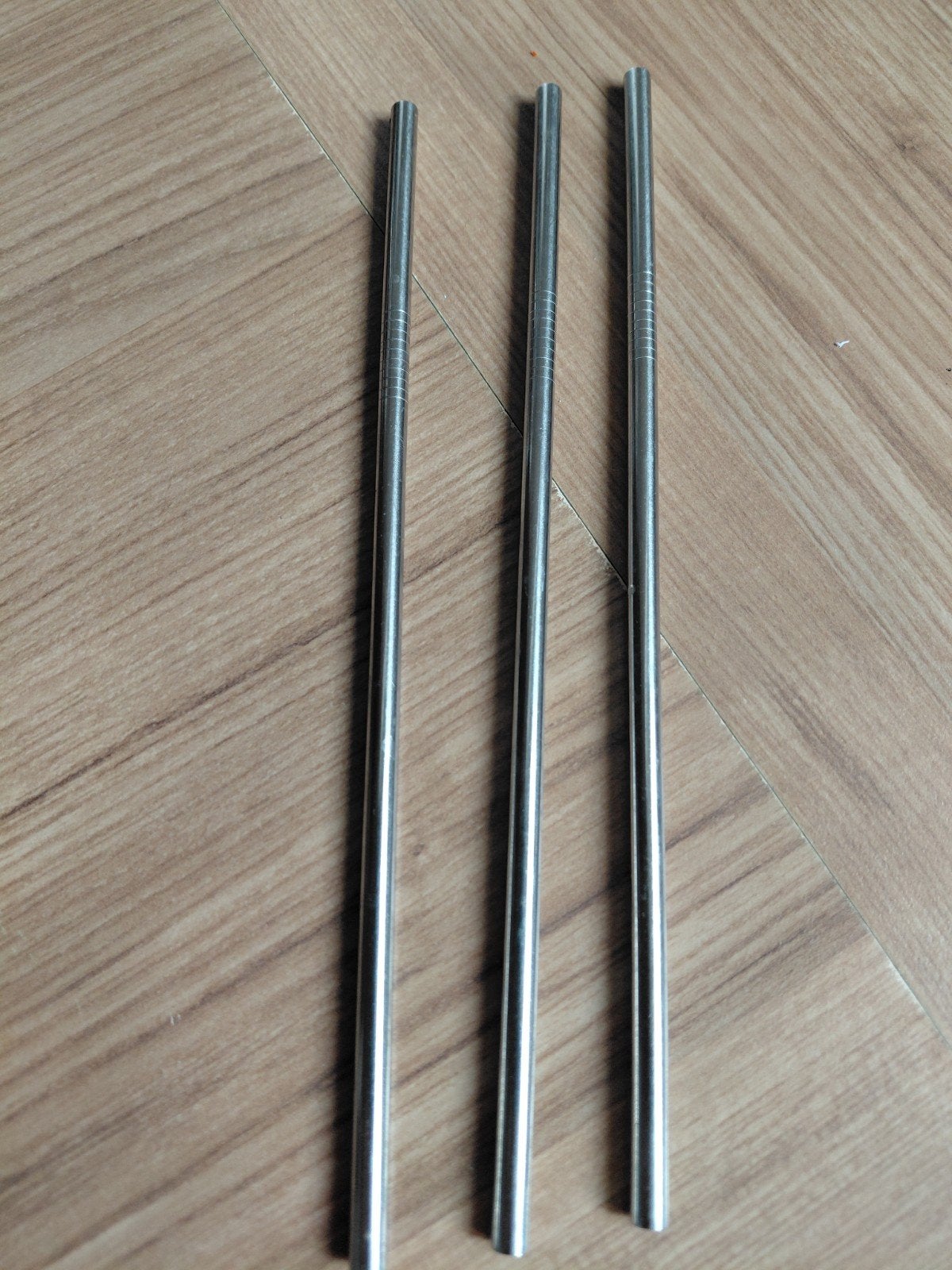 3 metalen rietjes, Ophalen of Verzenden, Rvs of Chroom
