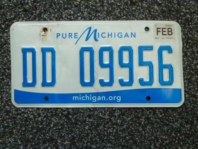 Kentekenplaat licenseplate Pure Michigan USA, Verzamelen, Verzenden, Gebruikt, Auto's