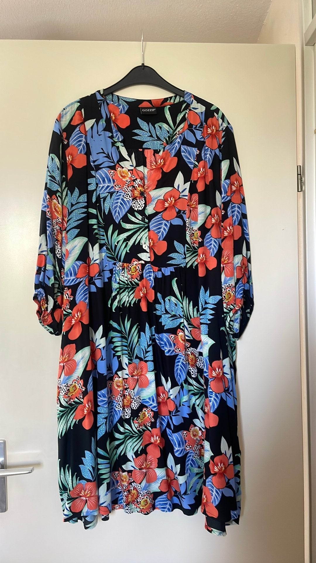 Gozzip: lang tuniek met zakken maat 46/48, Kleding | Dames, Grote Maten, Ophalen of Verzenden, Zo goed als nieuw, Blouse of Tuniek