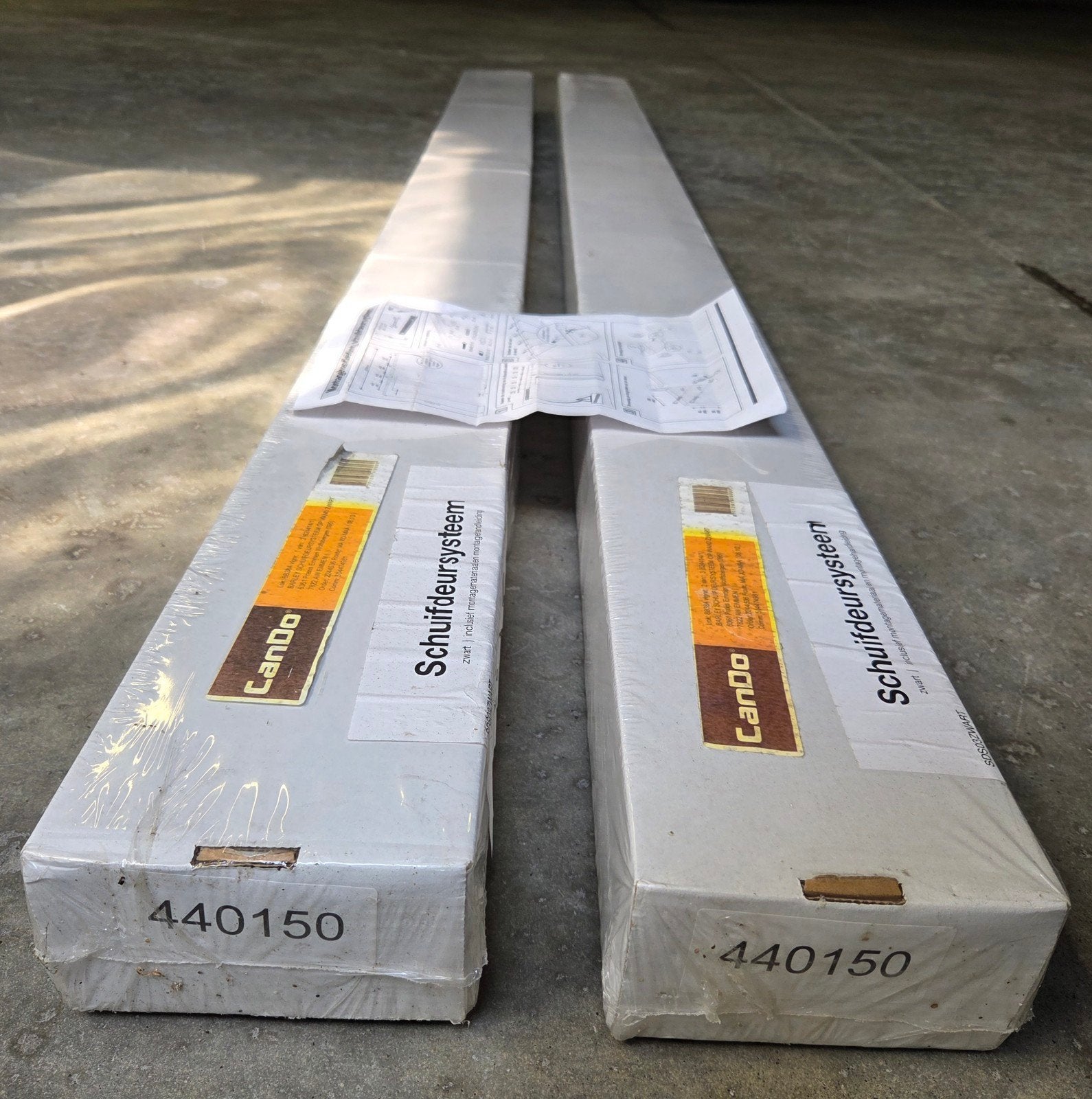 2x CanDo Schuifdeursysteem Zwart L2mtr- Nieuw in verpakking!, 100 tot 120 cm, Binnendeur, Nieuw, Ophalen of Verzenden