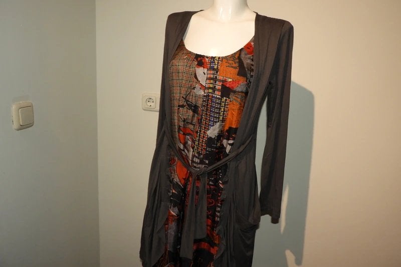 Save the Queen stretch jurk kleurrijk vest look eraan L, Overige kleuren, Verzenden, Maat 42/44 (L), Save the Queen