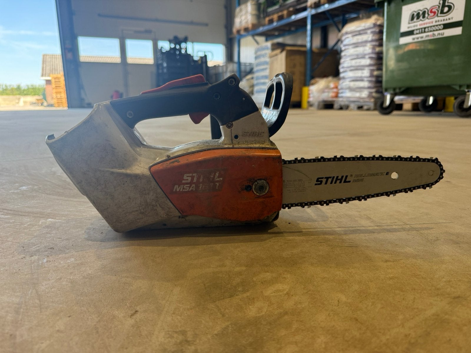 Stihl kettingzaag MSA 161T, Ophalen, Gebruikt, 70 mm of meer, Kettingzaag