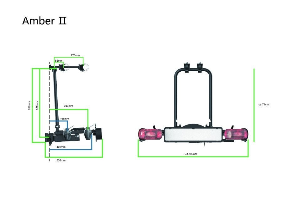 Pro-User Amber 2 + Oprijgoot - Fietsendrager - 2 Fietsen, Auto diversen, Fietsendragers, Elektrische fiets, Nieuw, Ophalen of Verzenden