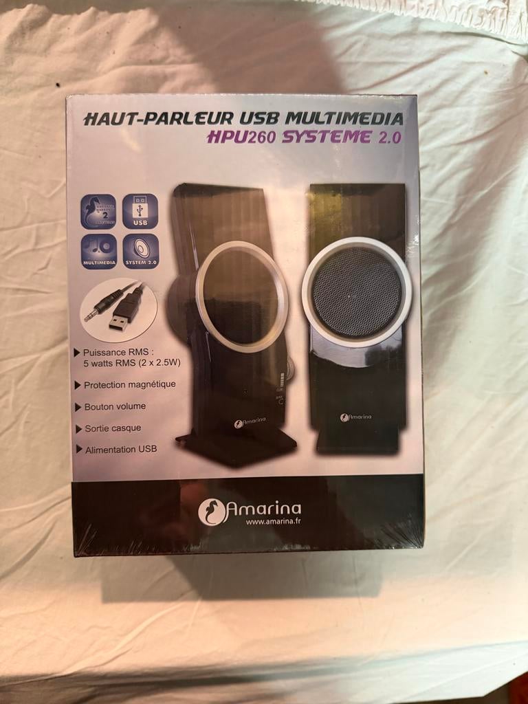 Amarin HPU260 USB Multimedia Luidsprekersysteem 2.0, Computers en Software, Pc speakers, Ophalen of Verzenden, Zo goed als nieuw