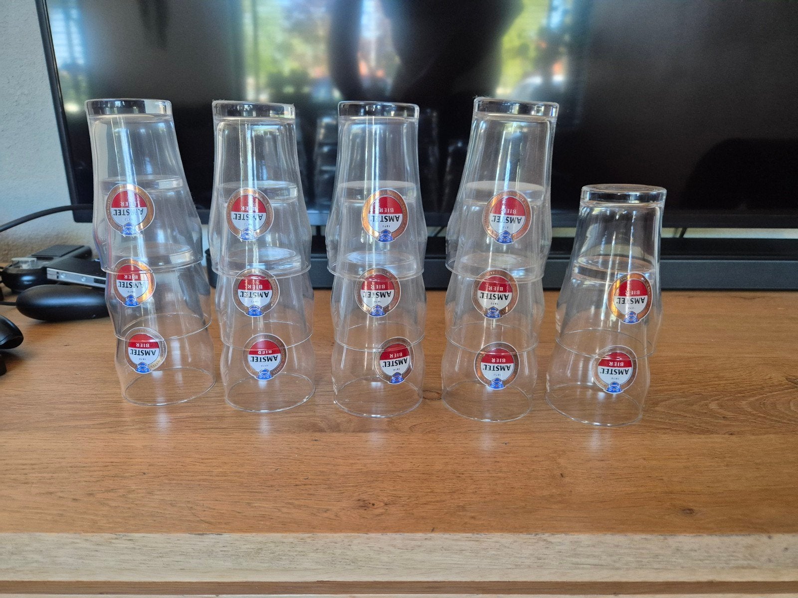 Set van 14 Amstel Bierglazen (0.16L), Ophalen of Verzenden, Overige merken, Glas, Overige typen