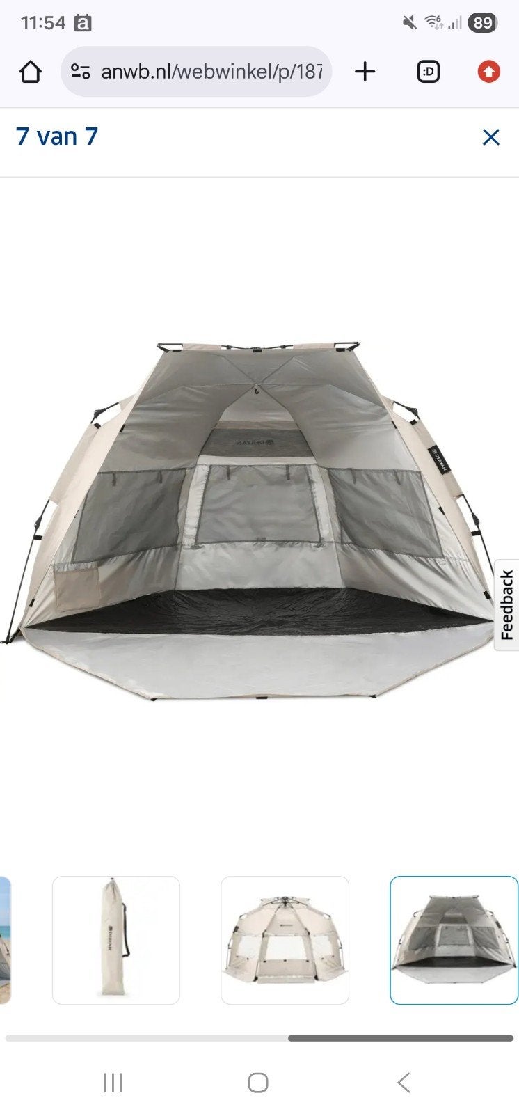 GEZOCHT: Deryan pop up strandtent Deryan Up to Go, Ophalen of Verzenden