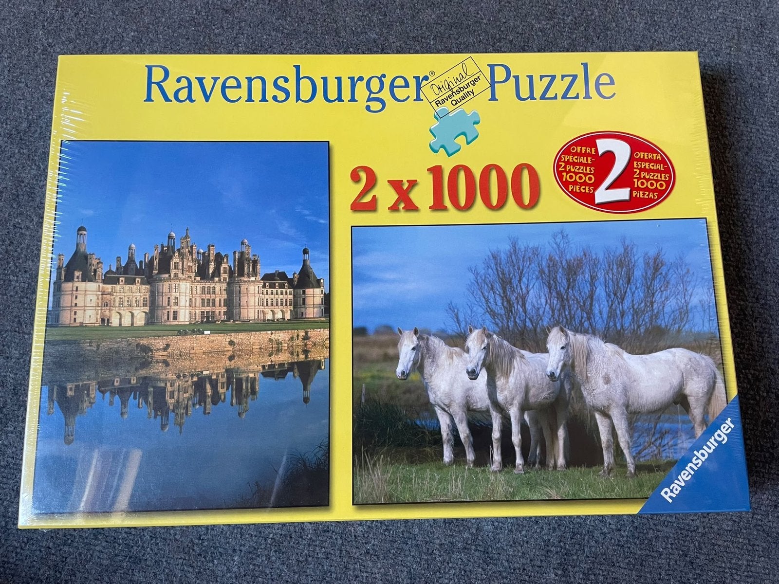 Ravensburger Legpuzzel 2x1000 stukjes - Nieuw in folie, Ophalen of Verzenden, 500 t/m 1500 stukjes, Nieuw, Legpuzzel