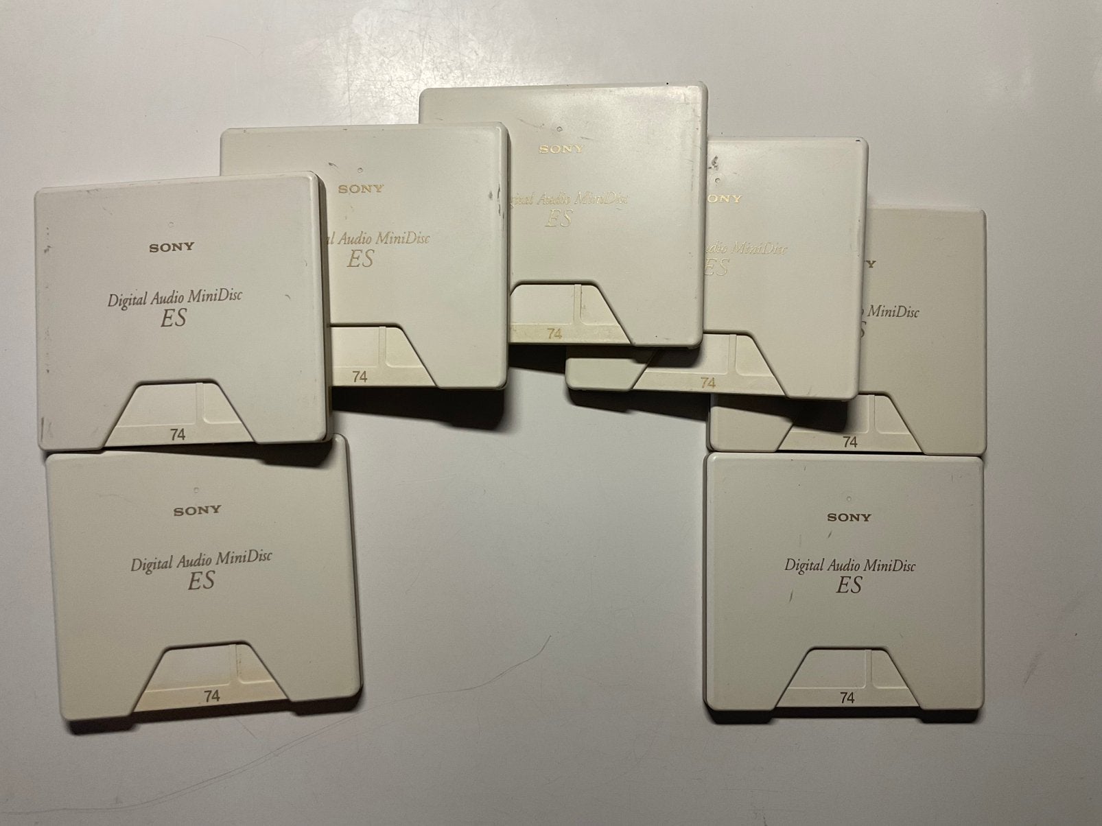Minidisc’s. SONY  ES 74. 7x als nieuw. 74 minuten, Ophalen of Verzenden, Discman