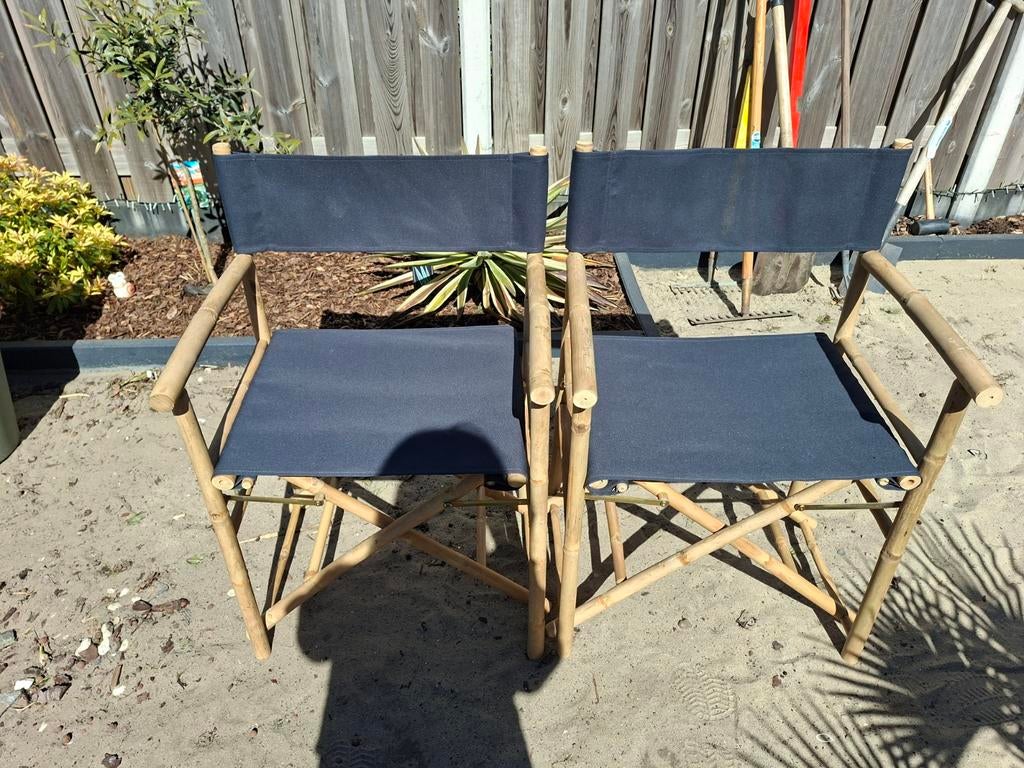 Regisseursstoelen Bamboe 4 stuk, Ophalen, Overige materialen, 2 zitplaatsen