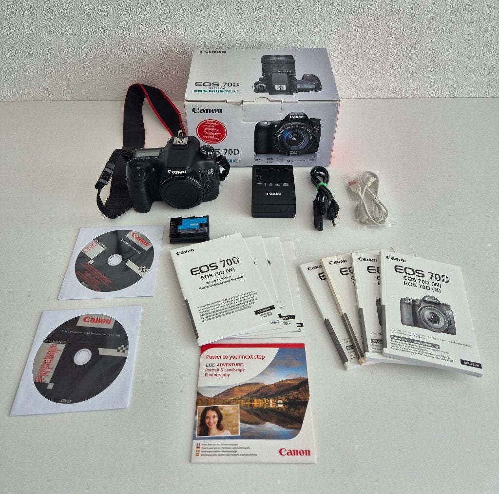 Canon EOS 70D 20.2MP SLR Camera Body, Audio, Tv en Foto, Draagriem, Gebruikt, Spiegelreflex, Canon