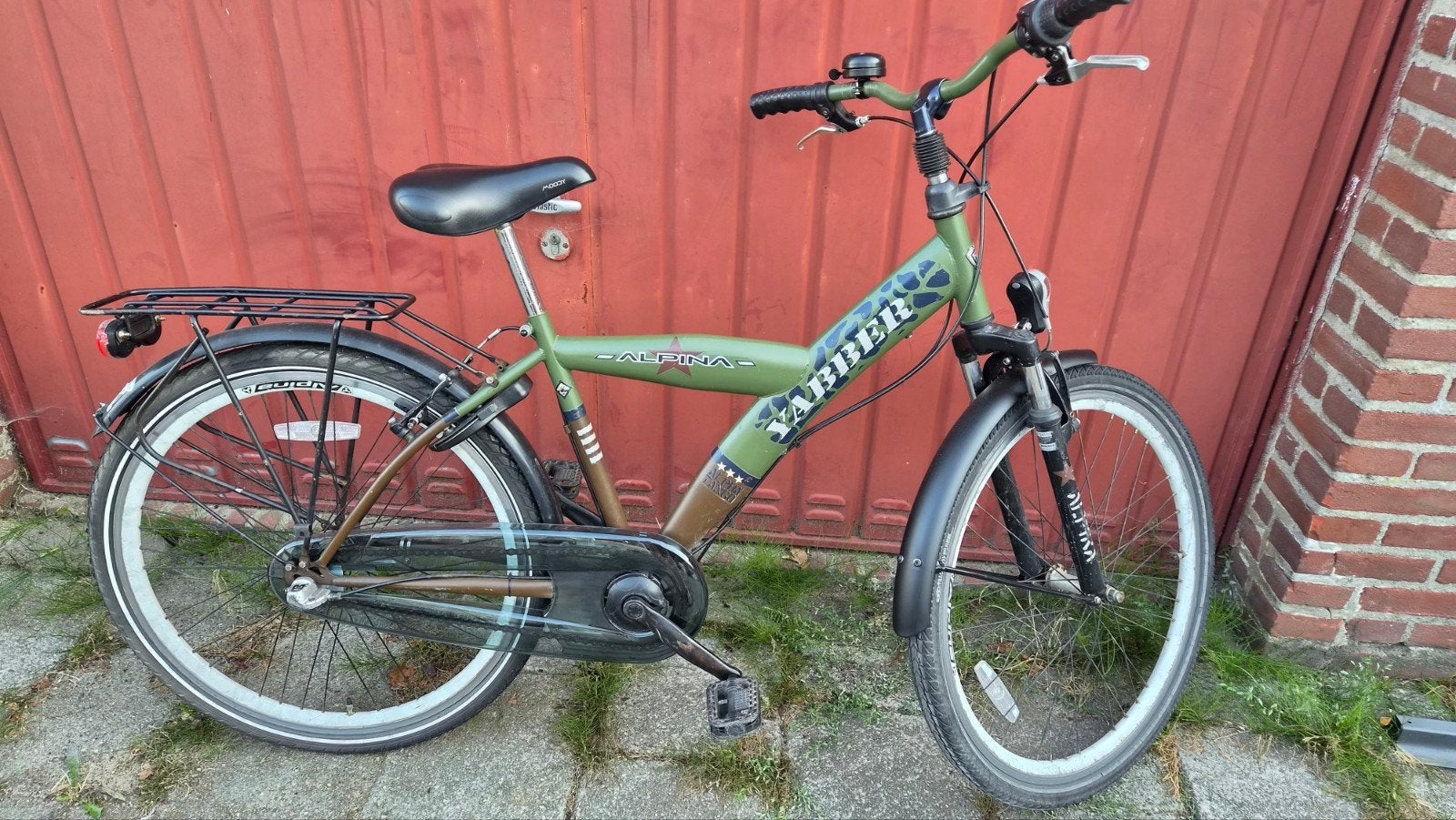 Alpina Yabber kinderfiets - Groen - 26 inch, Gebruikt, Velgrem, Versnellingen, Minder dan 49 cm