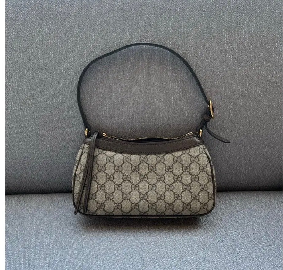 Gucci GG Supreme Ophidia Mini Schoudertasje, Ophalen, Zo goed als nieuw, Zwart, Schoudertasje
