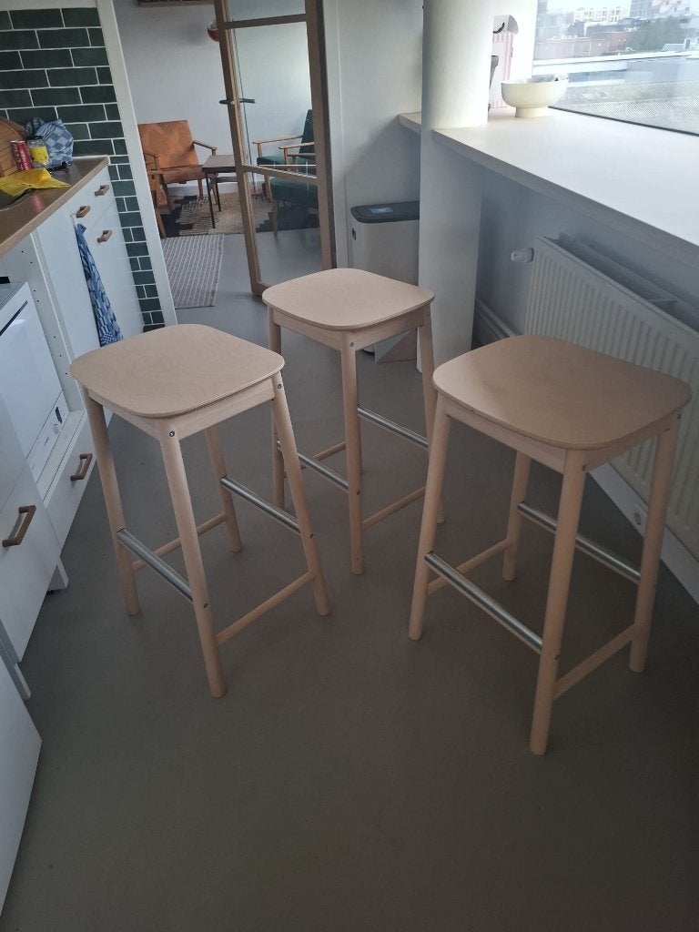 IKEA RÖNNINGE barkrukken - Set van 3, Huis en Inrichting, Ophalen, Contact.nl@ikea.com, IKEA Systems B.V., Postbus 15, 2624 EC Delft, Nederland
