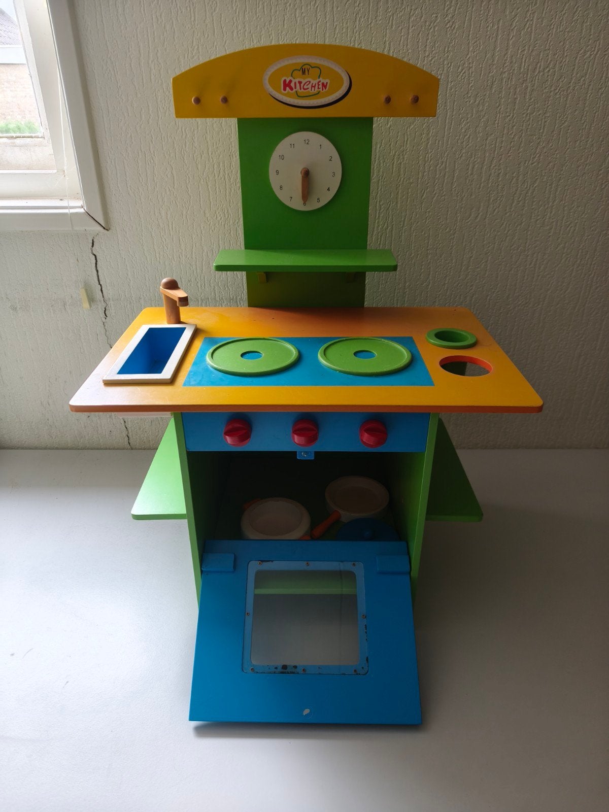 Houten speelkeuken met accessoires - My Kitchen, Ophalen, Gebruikt, Hout, Speelkeuken