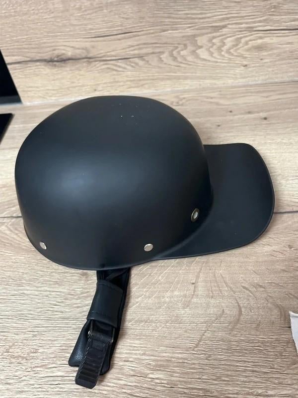 helm baseball pet look mat zwart vintage, Fietsen en Brommers, Ophalen of Verzenden, Nieuw, Large
