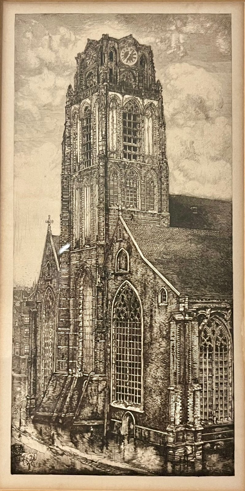 Pieter Dupont ets St Laurenskerk, Antiek en Kunst, Ophalen of Verzenden