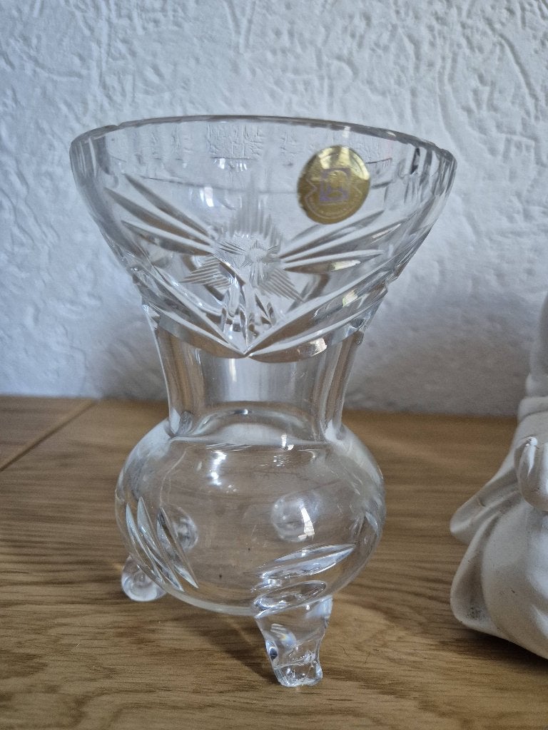 Kristallen vaasje klein, Ophalen of Verzenden