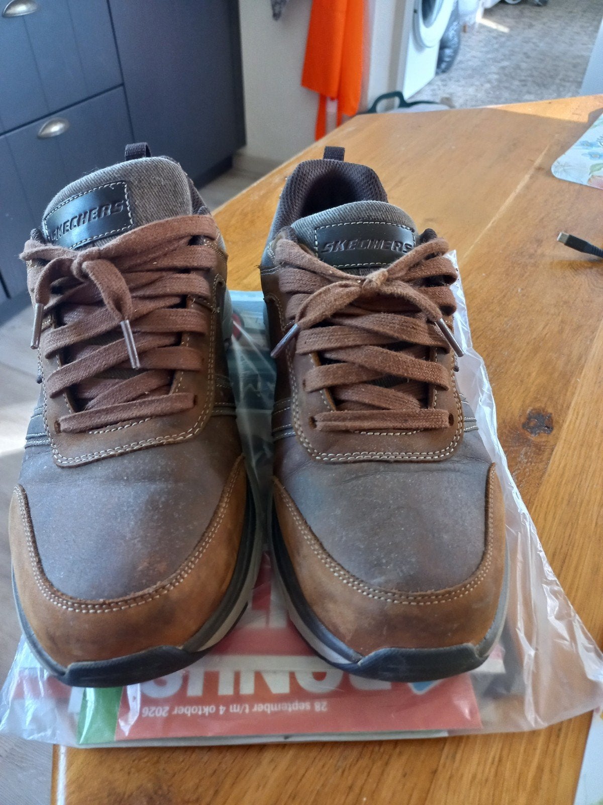 skechers Herenschoenen, Ophalen, Bruin, Skechers, Gedragen