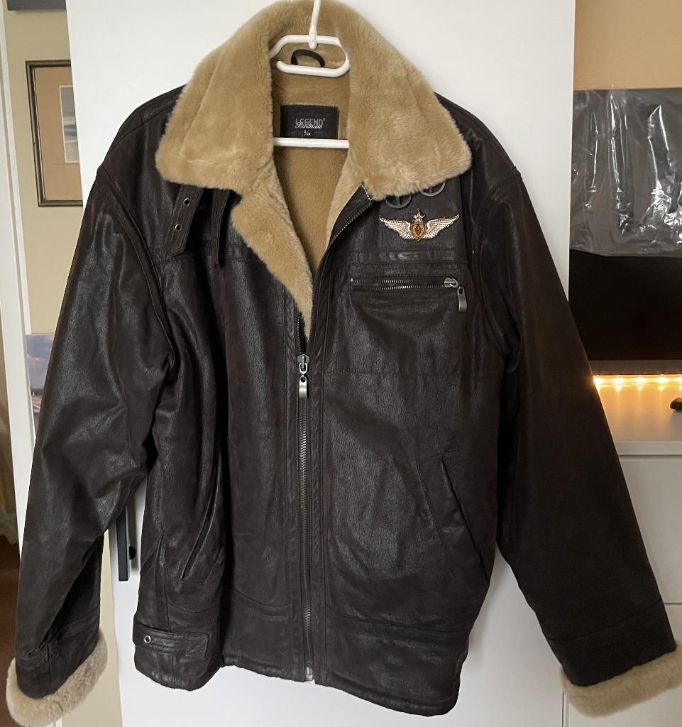 Legend leren jack, maat S/48, als nieuw, Legend jack, Bruin, Maat 48/50 (M), Ophalen of Verzenden
