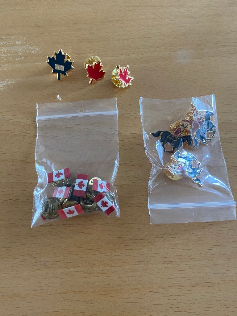 Canadese vlag en esdoornblad pins, Verzamelen, Speldjes, Pins en Buttons, Ophalen of Verzenden, Nieuw, Stad of Land, Speldje of Pin