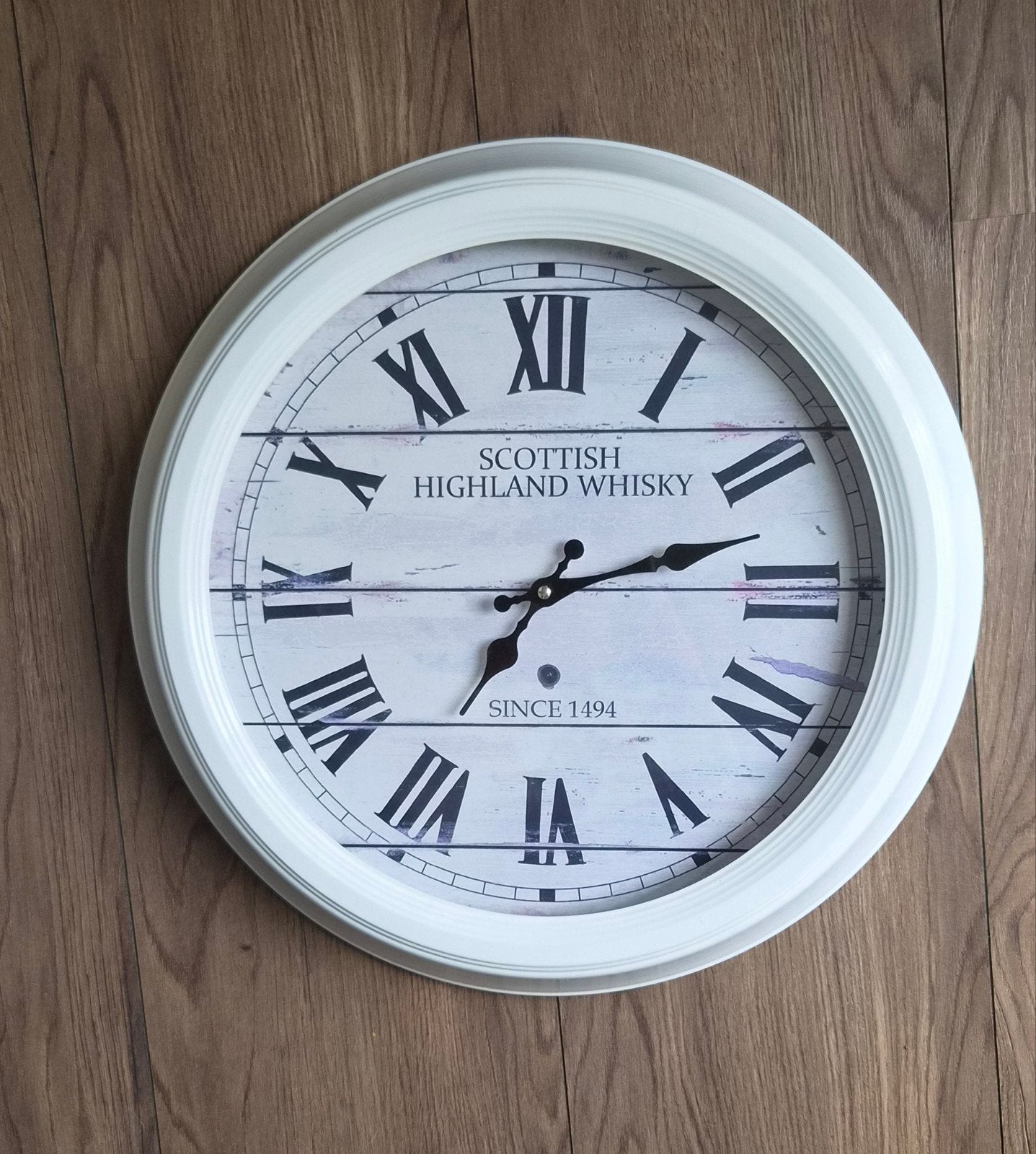 klok, Huis en Inrichting, Woonaccessoires | Klokken, Ophalen, Wit, Analoog, Wandklok