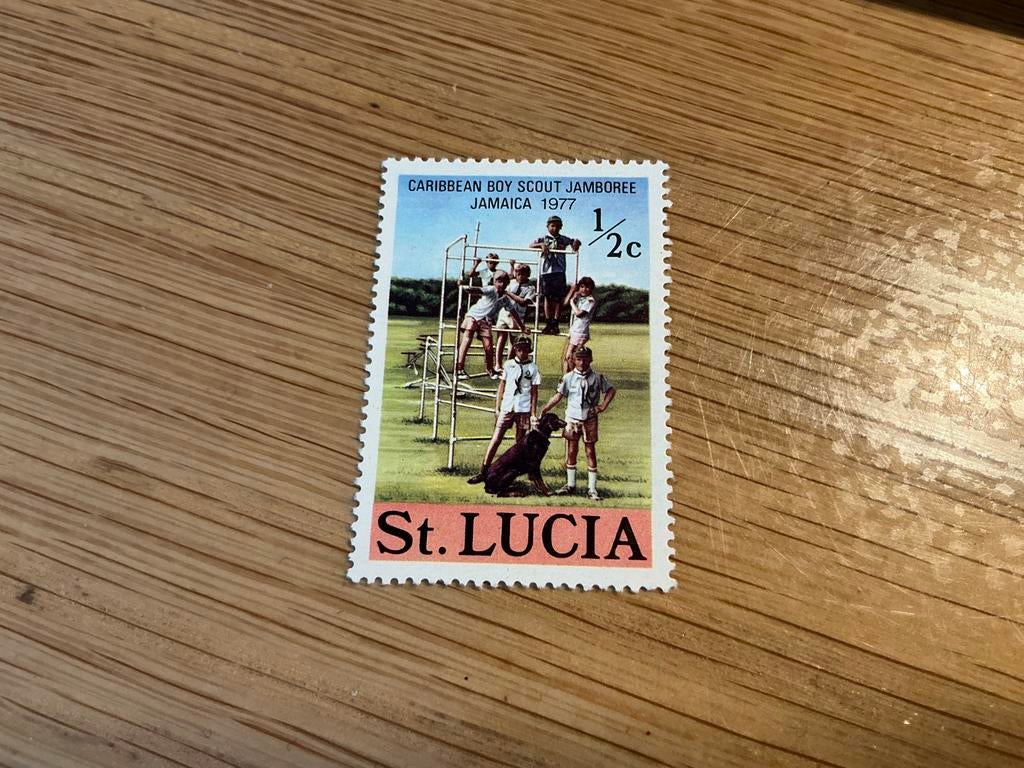 St. Lucia postzegel - Caribbean Boy Scout Jamboree 1977, Postzegels en Munten, Ophalen of Verzenden, Na 1940, Postfris